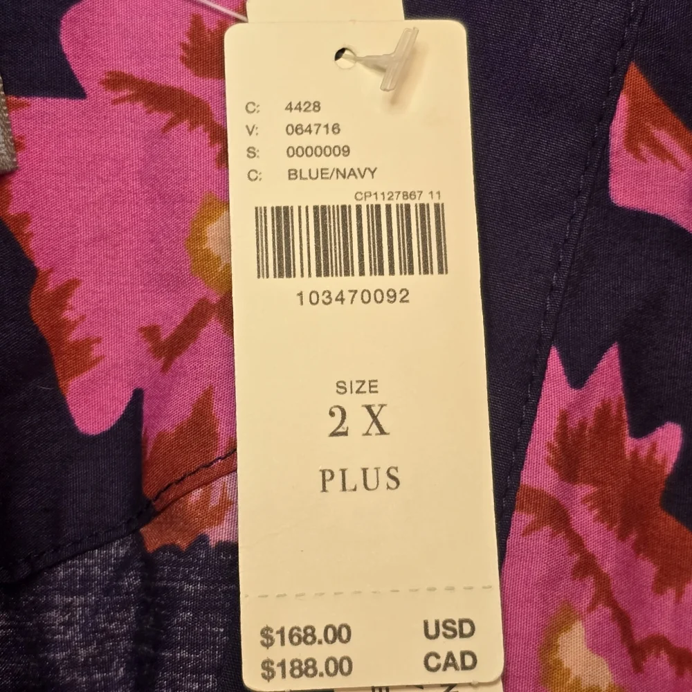 NWT Anthropologie The Somerset Maxi Dress Size 2X Navy Blue Blueberry Pockets - Picture 7 of 12